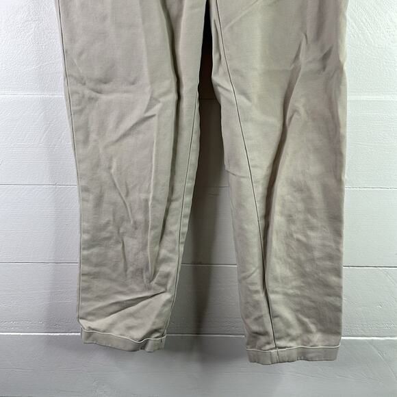 CYNTHIA ROWLEY Tan Khaki Ankle Cropped Straight Leg Dress Pants‎ Size 4 - Picture 6 of 11